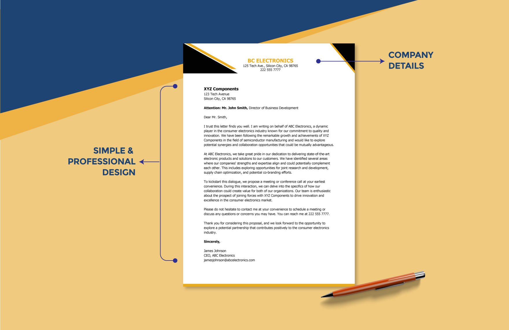 Professional Letter Template