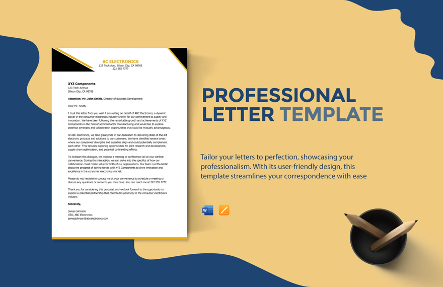 Free Professional Letter Template