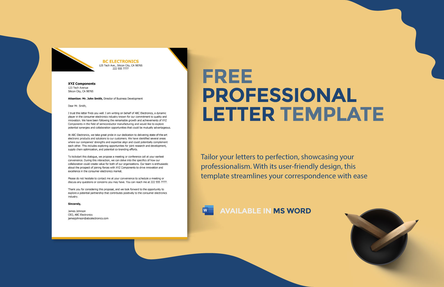 Free Professional Letter Template in Word