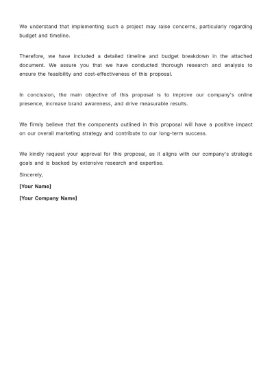 Free Proposal Approval Letter Template to Edit Online