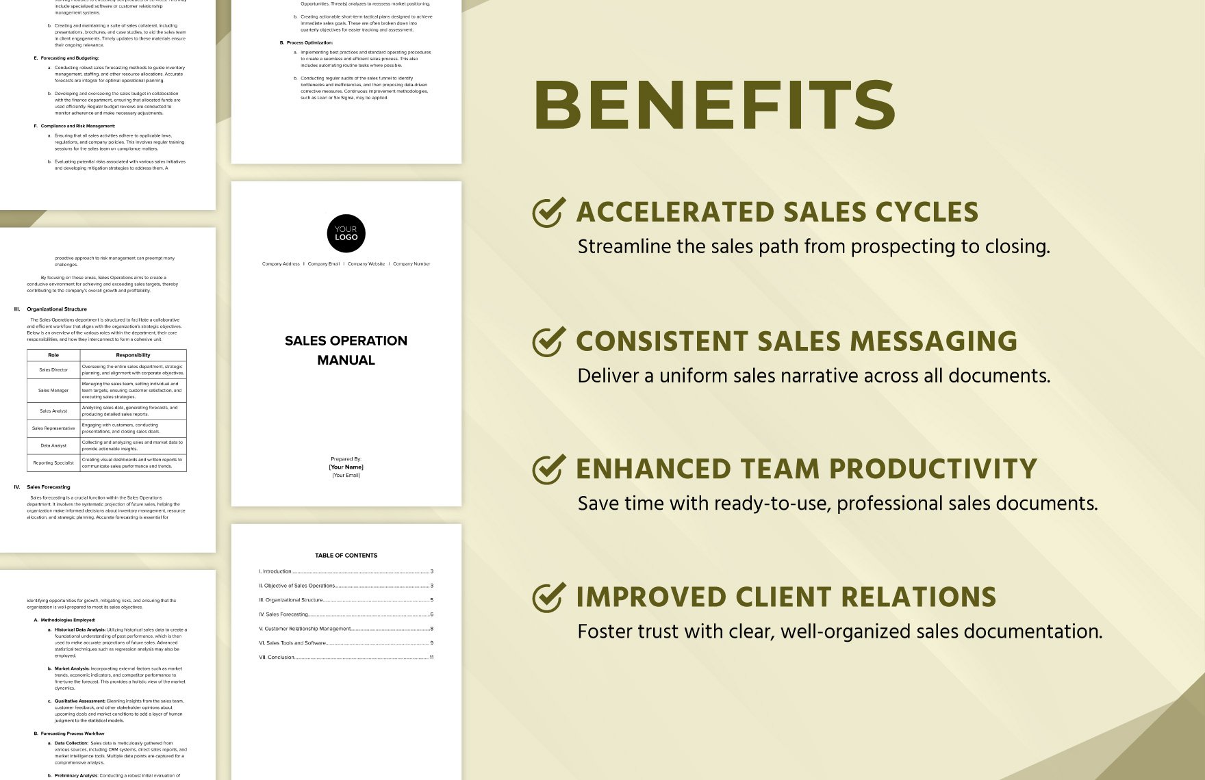 Sales Operation Manual Template