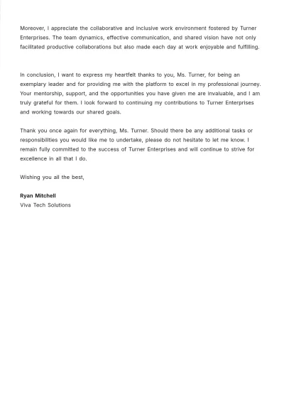 Free Employer Thank You Letter Template to Edit Online