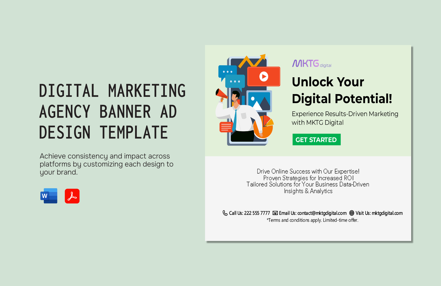 Digital Marketing Agency Banner Ad Design Template