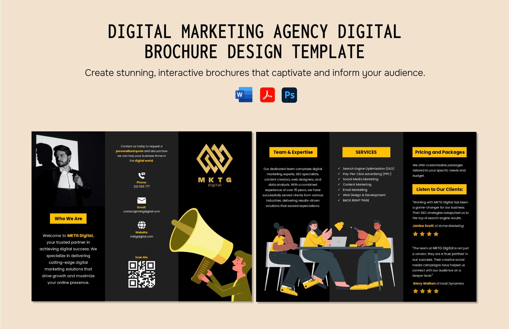 Digital Marketing Agency Digital Brochure Design Template