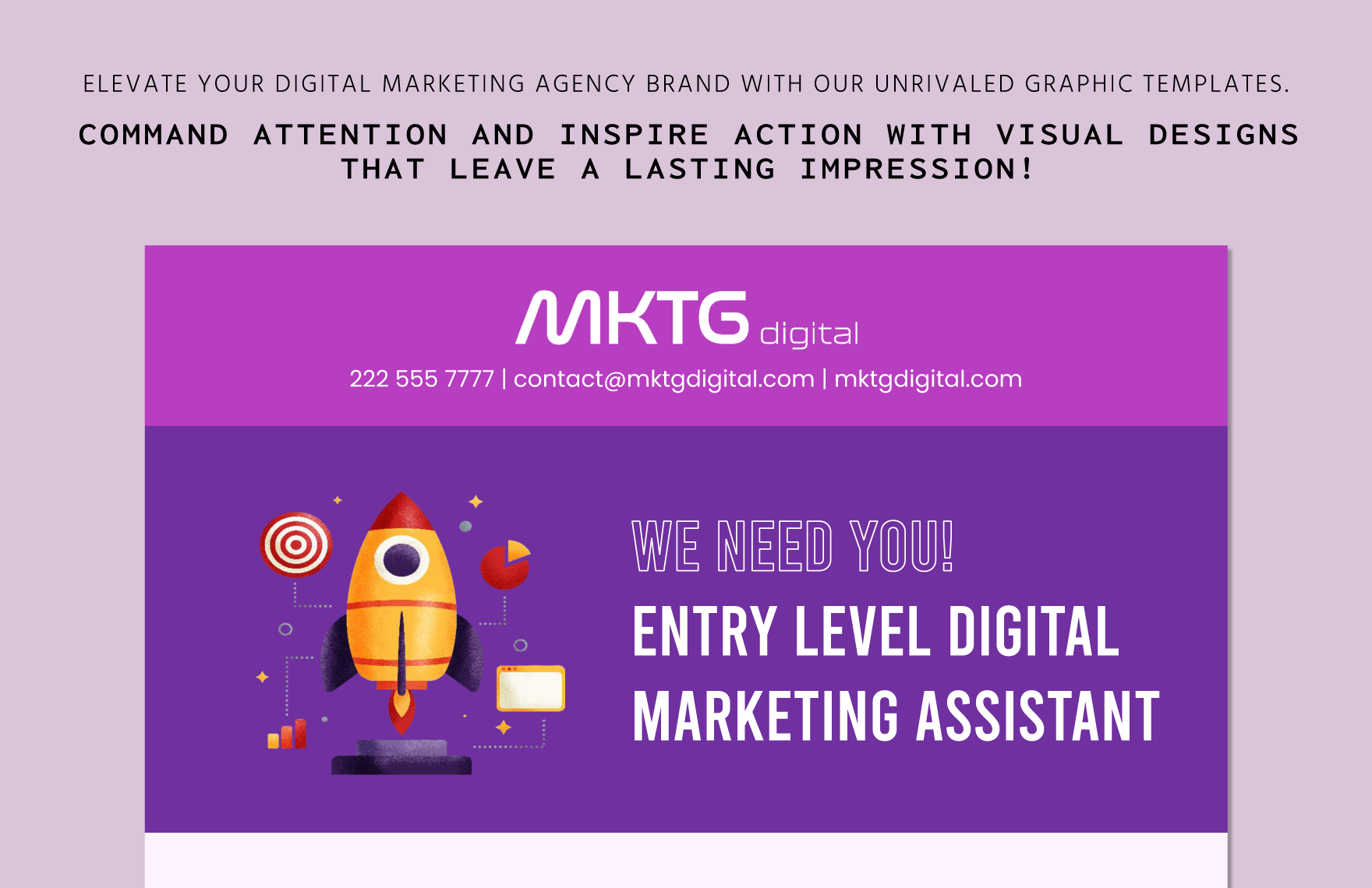 Digital Marketing Agency Entry-Level Position Job Ad HR Template