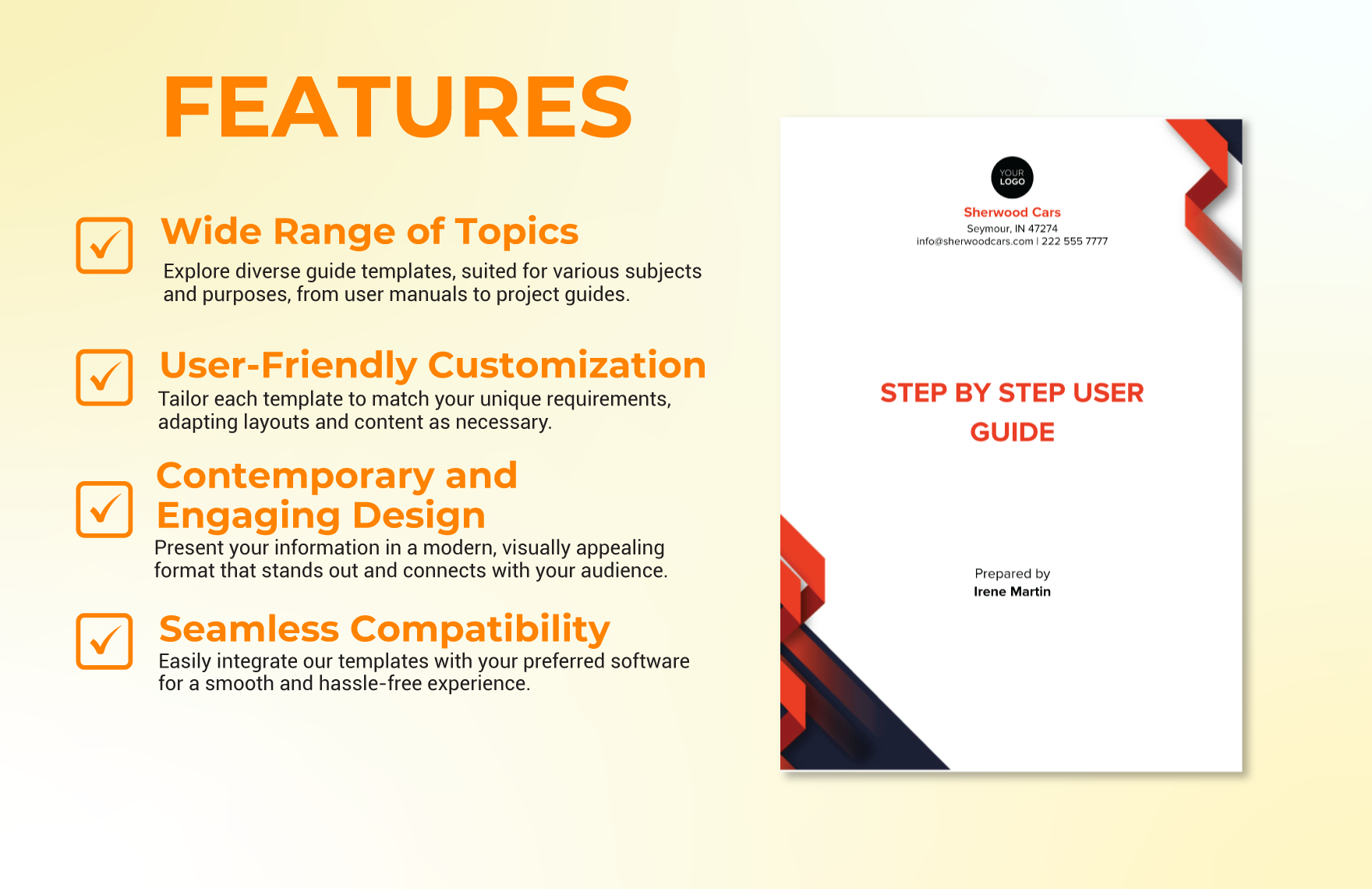 Step by Step User Guide Template