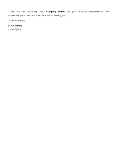Free Bank Approval Letter Template to Edit Online