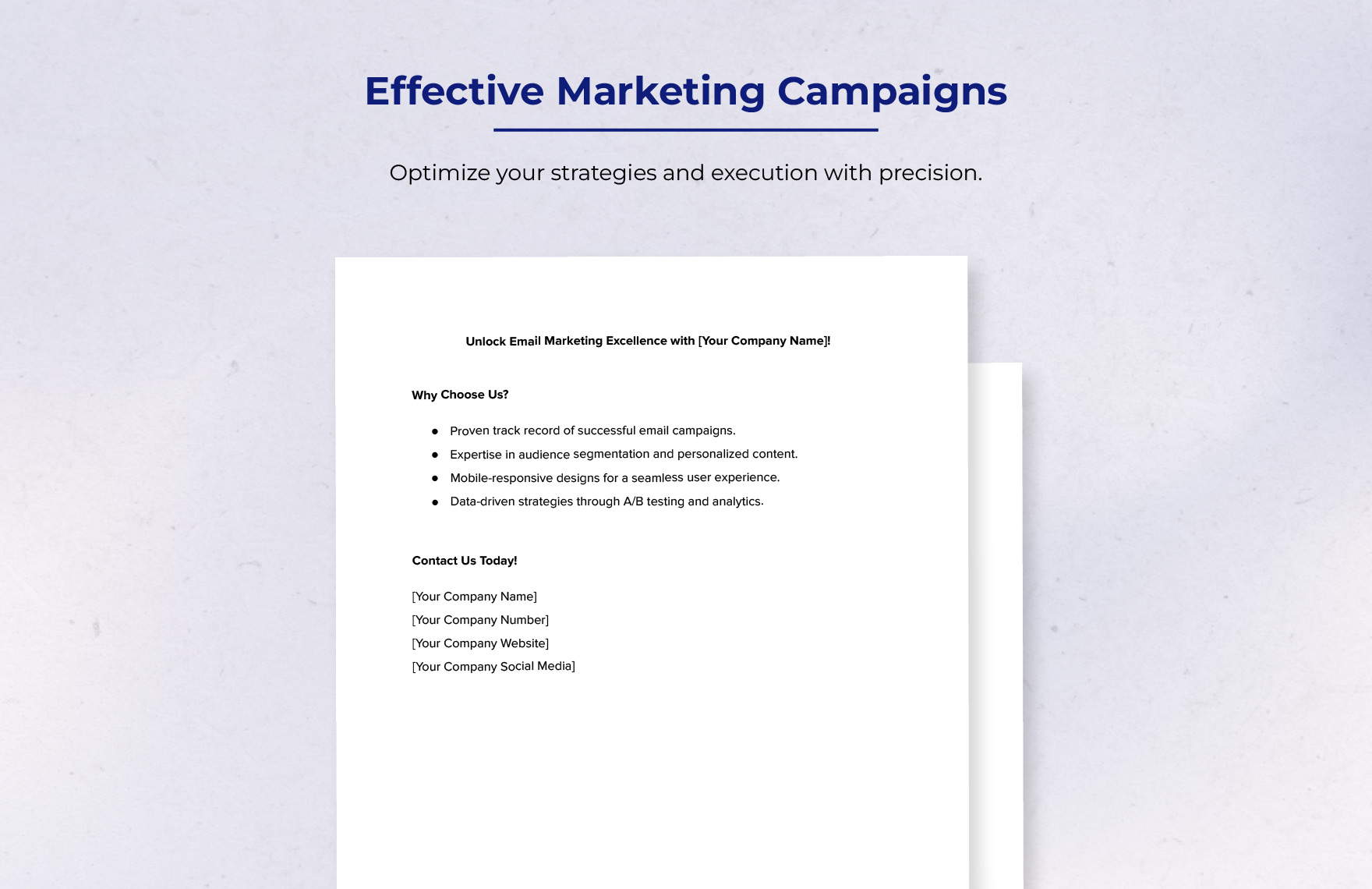 Email Marketing Pamphlet on Do's and Don'ts Template