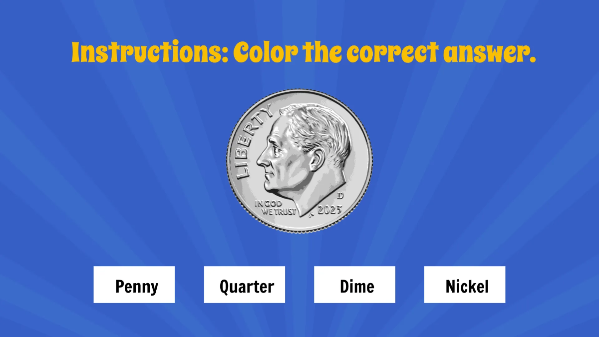 Free Recognizing Coins and Their Value Template to Edit Online