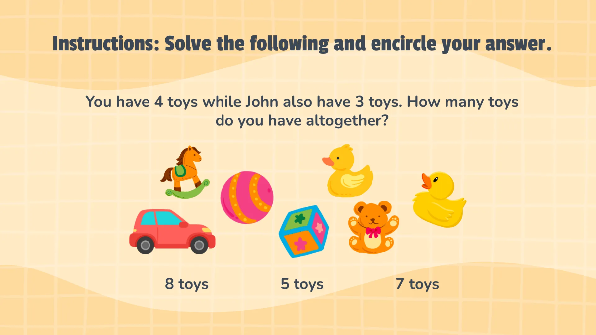 Free Real-world Scenarios With Addition and Subtraction Template to Edit Online