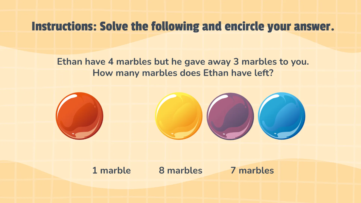 Free Real-world Scenarios With Addition and Subtraction Template to Edit Online