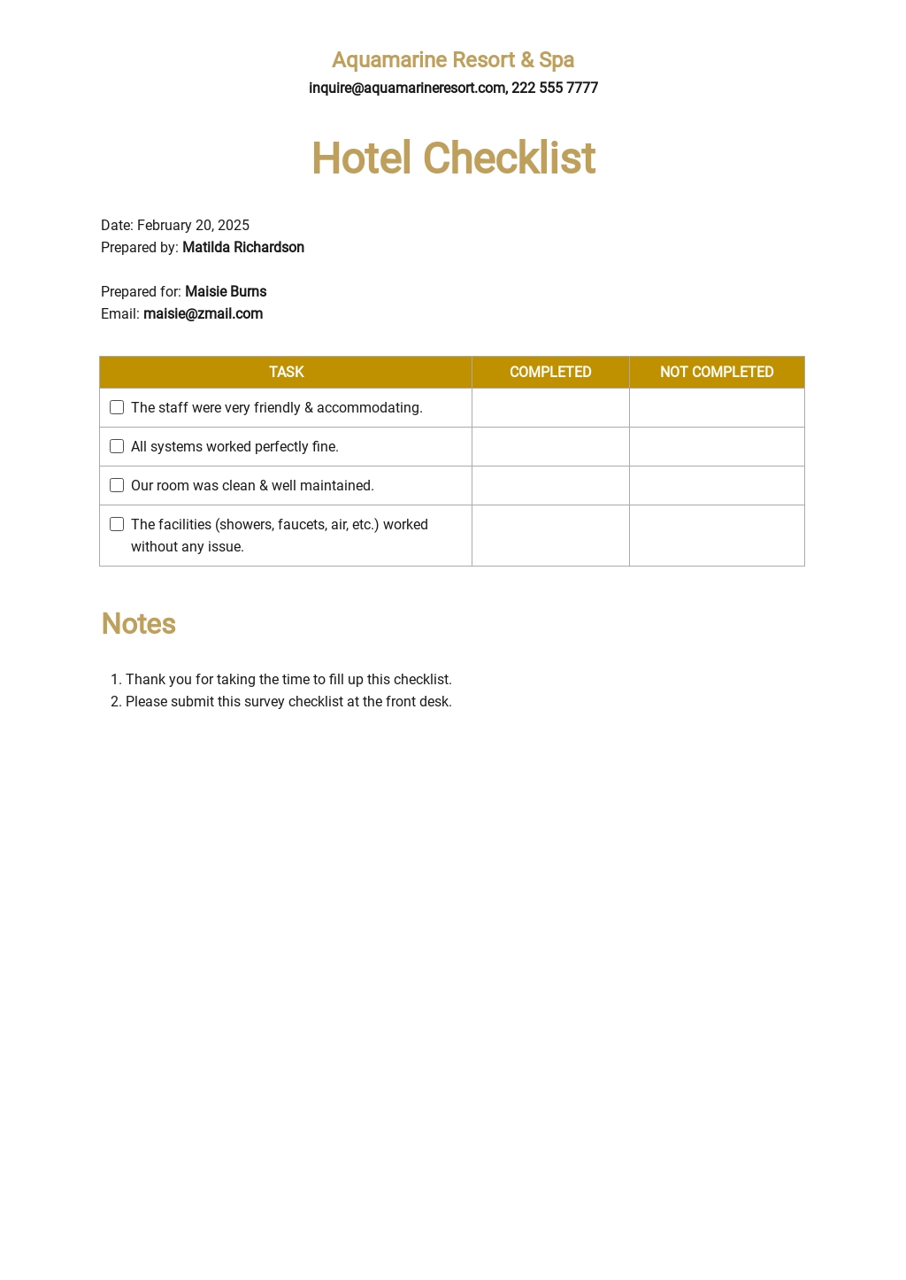 216+ FREE Sample Checklist Templates [Edit &amp; Download] | Template.net