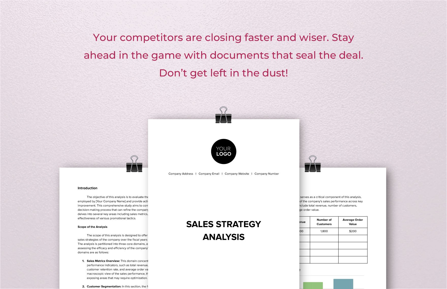 Sales Strategy Analysis Template