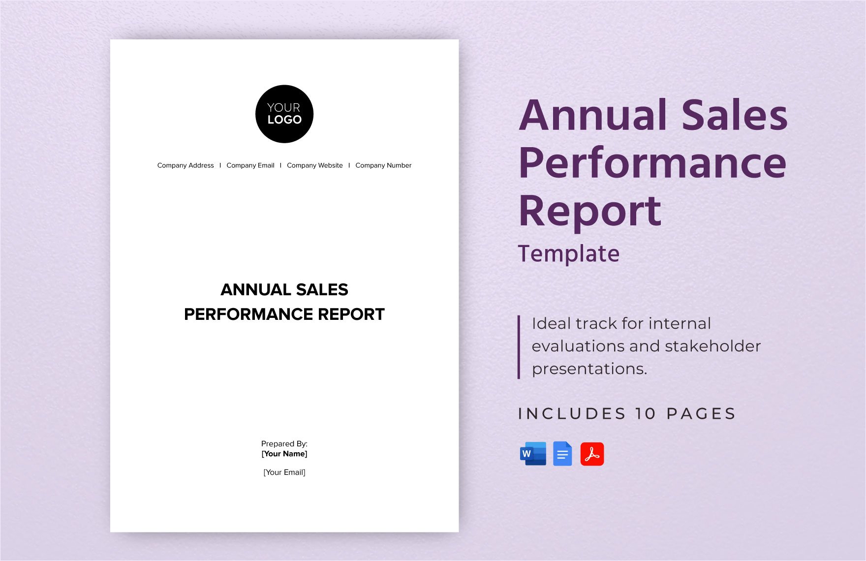 Annual Sales Performance Report Template