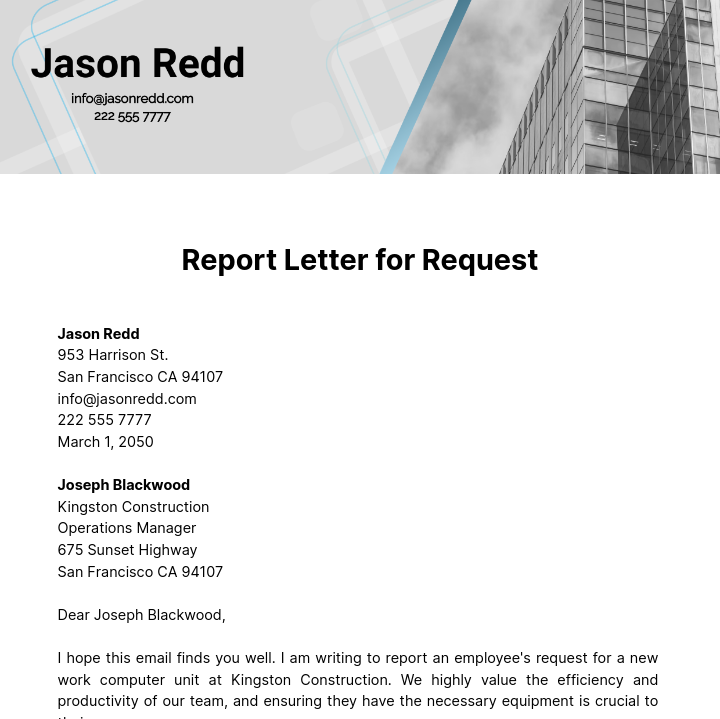 FREE Report Letter Template - Download in Word, Google Docs, PDF, Apple ...