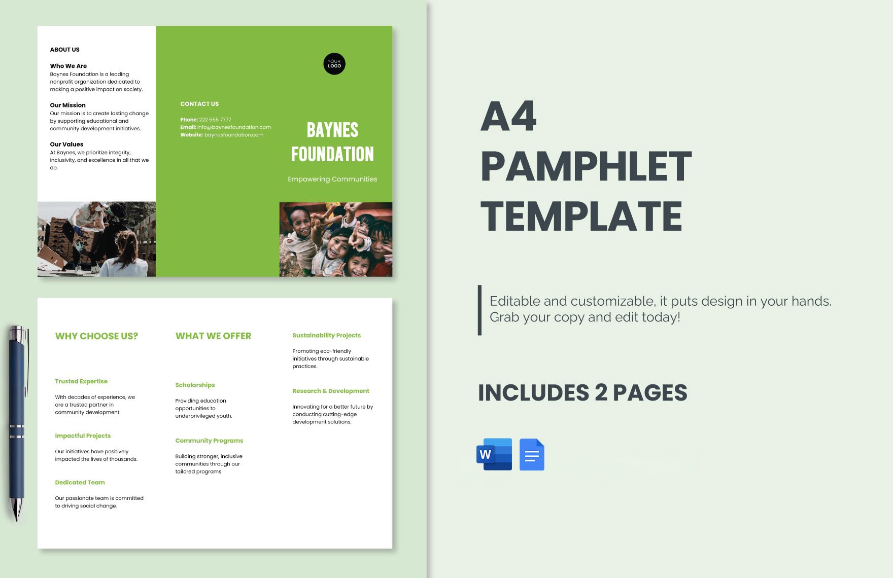 A4 Pamphlet Template