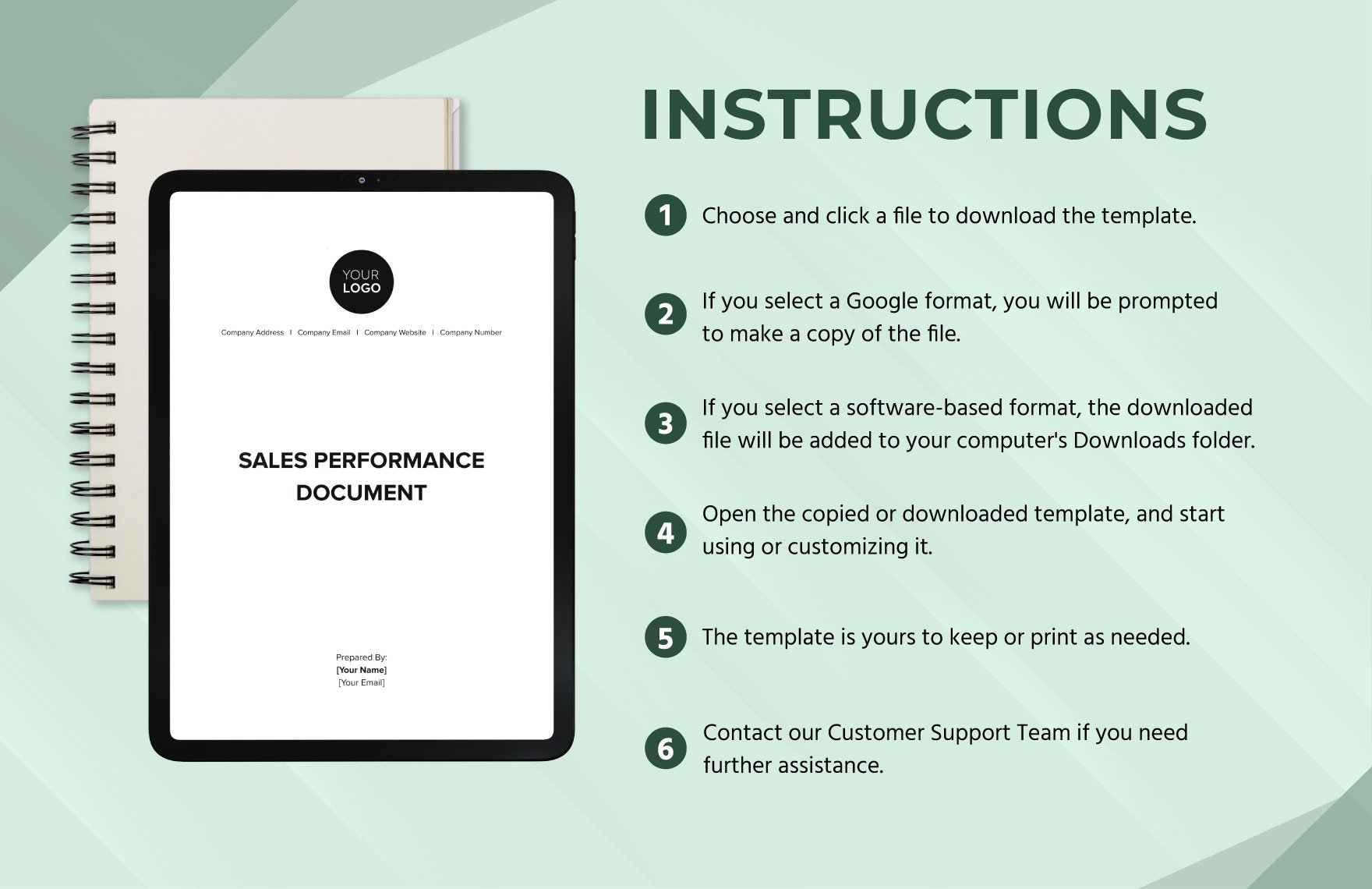 Sales Performance Document Template