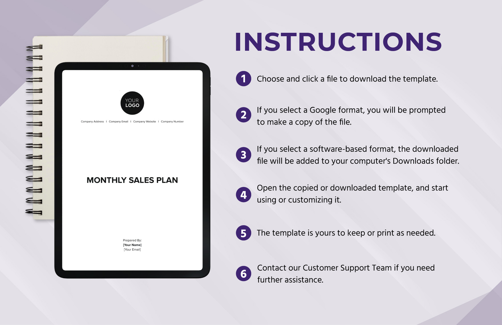 Monthly Sales Plan Template