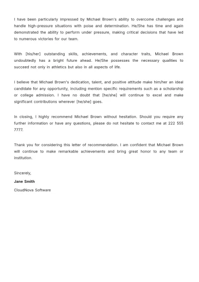 Free Letter Of Interest For Coaching Job Template to Edit Online