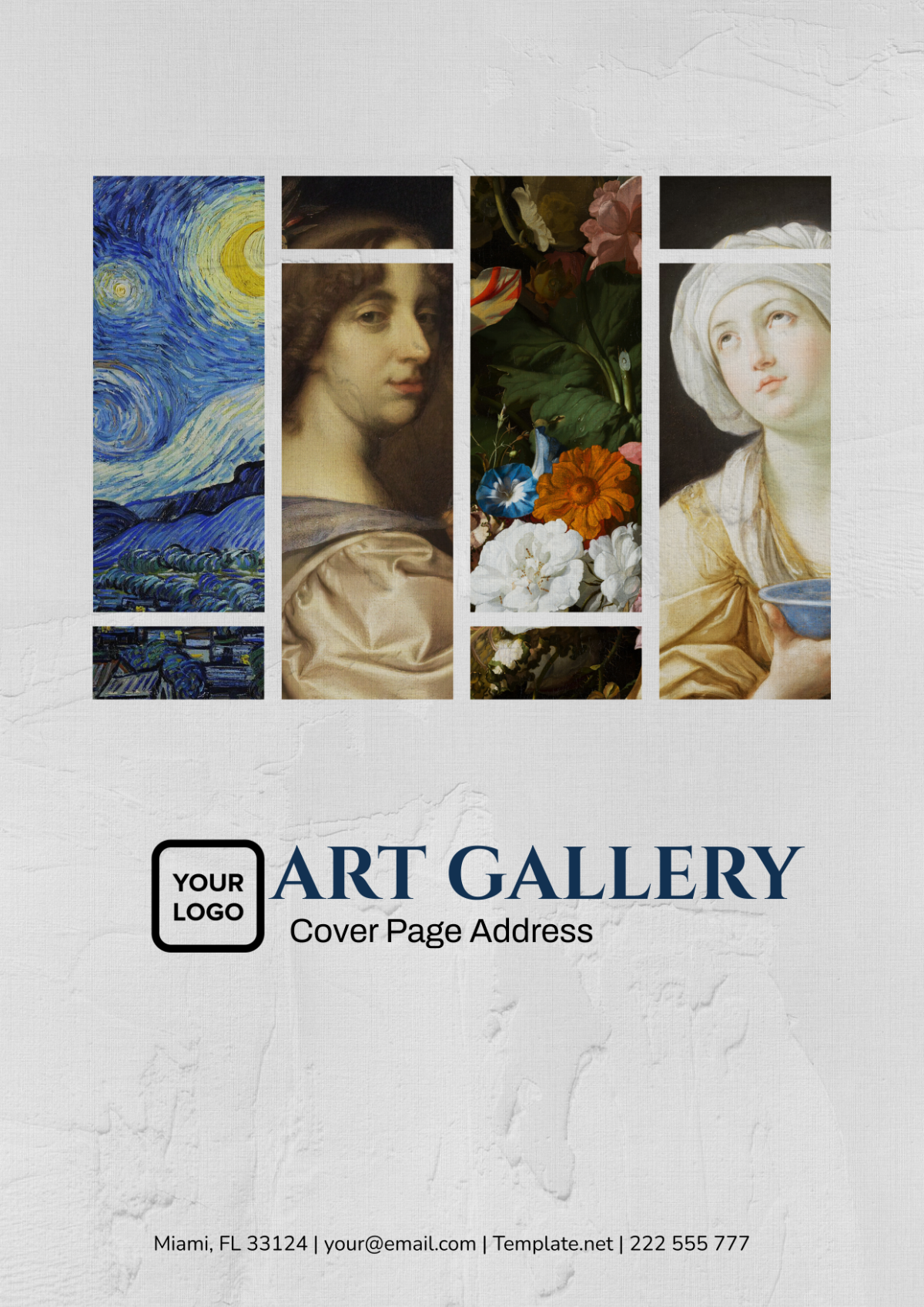 Free Art Gallery Cover Page Address Template