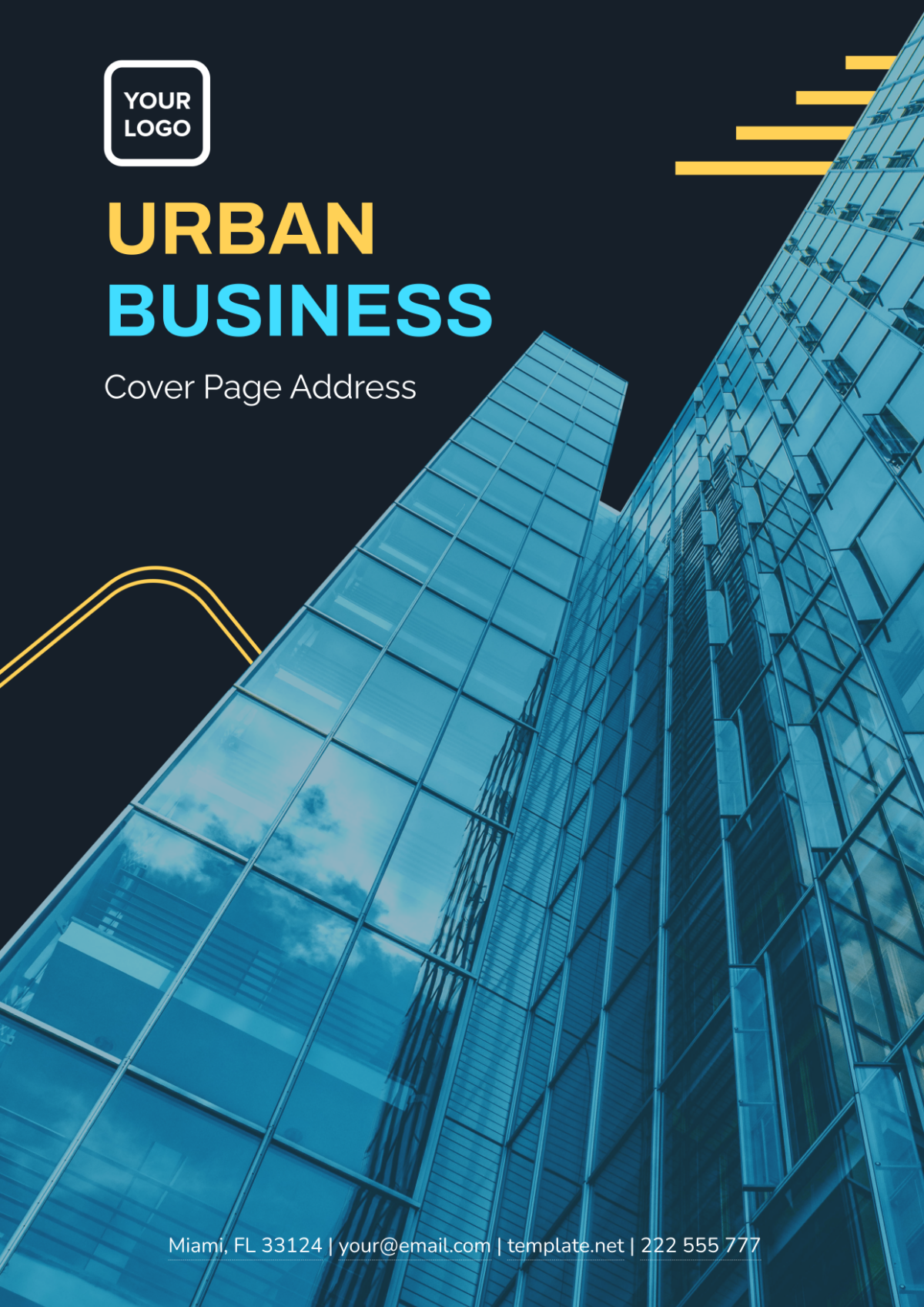 Free Urban Business Cover Page Address Template