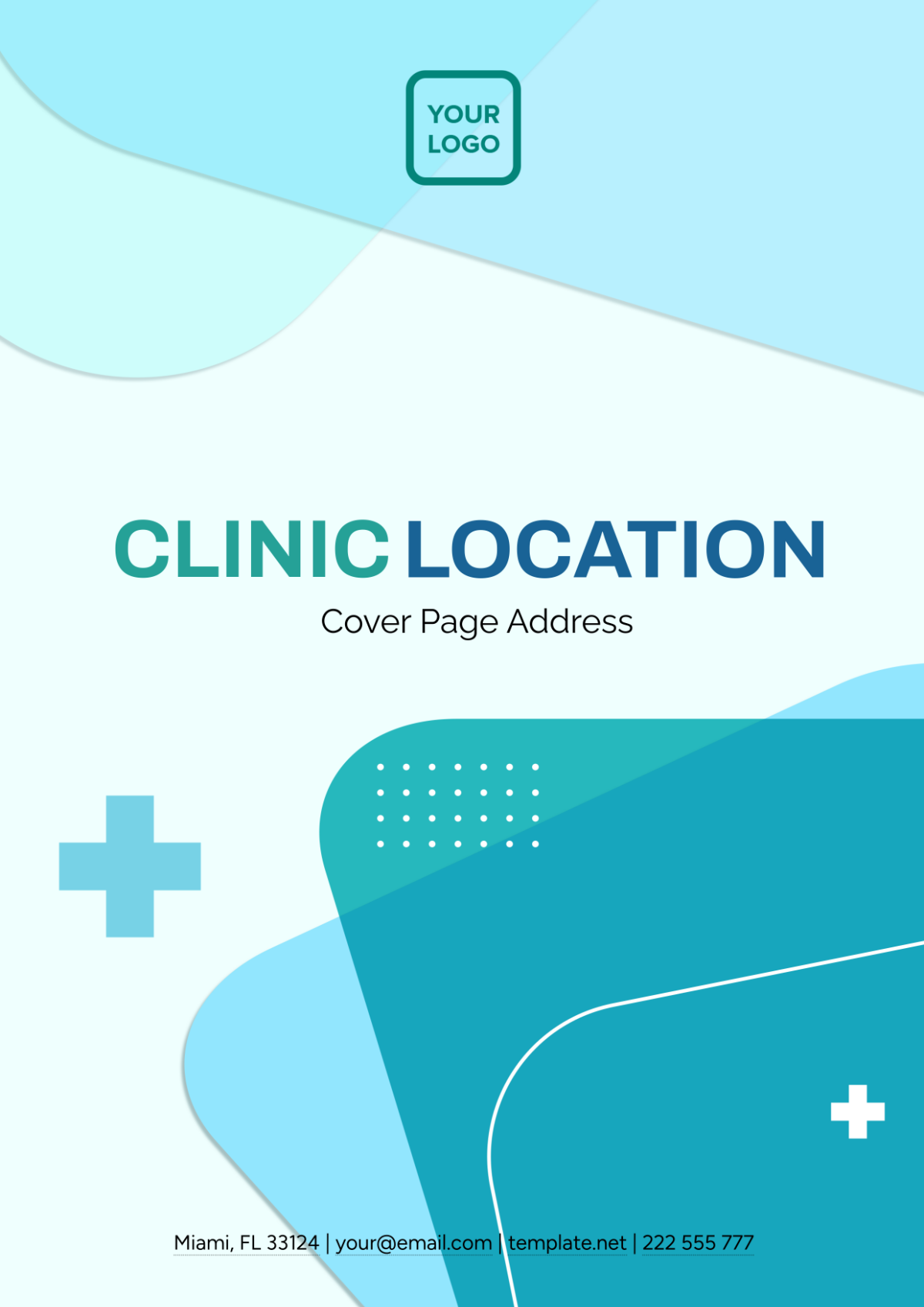 Clinic Location Cover Page Address Template