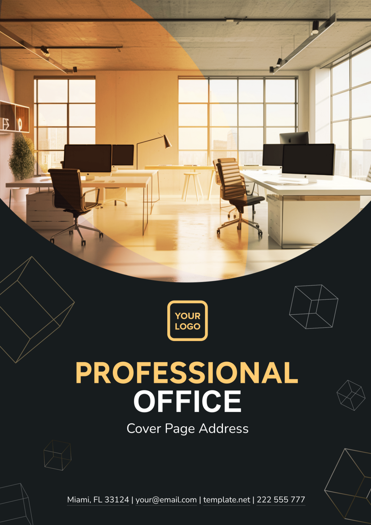 Free Professional Office Cover Page Address Template