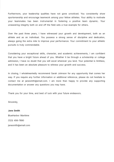 Free Character Reference Letter For Coach Template to Edit Online
