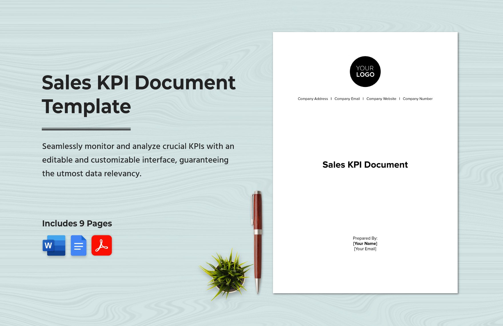 Sales KPI Document Template in Word, Google Docs, PDF