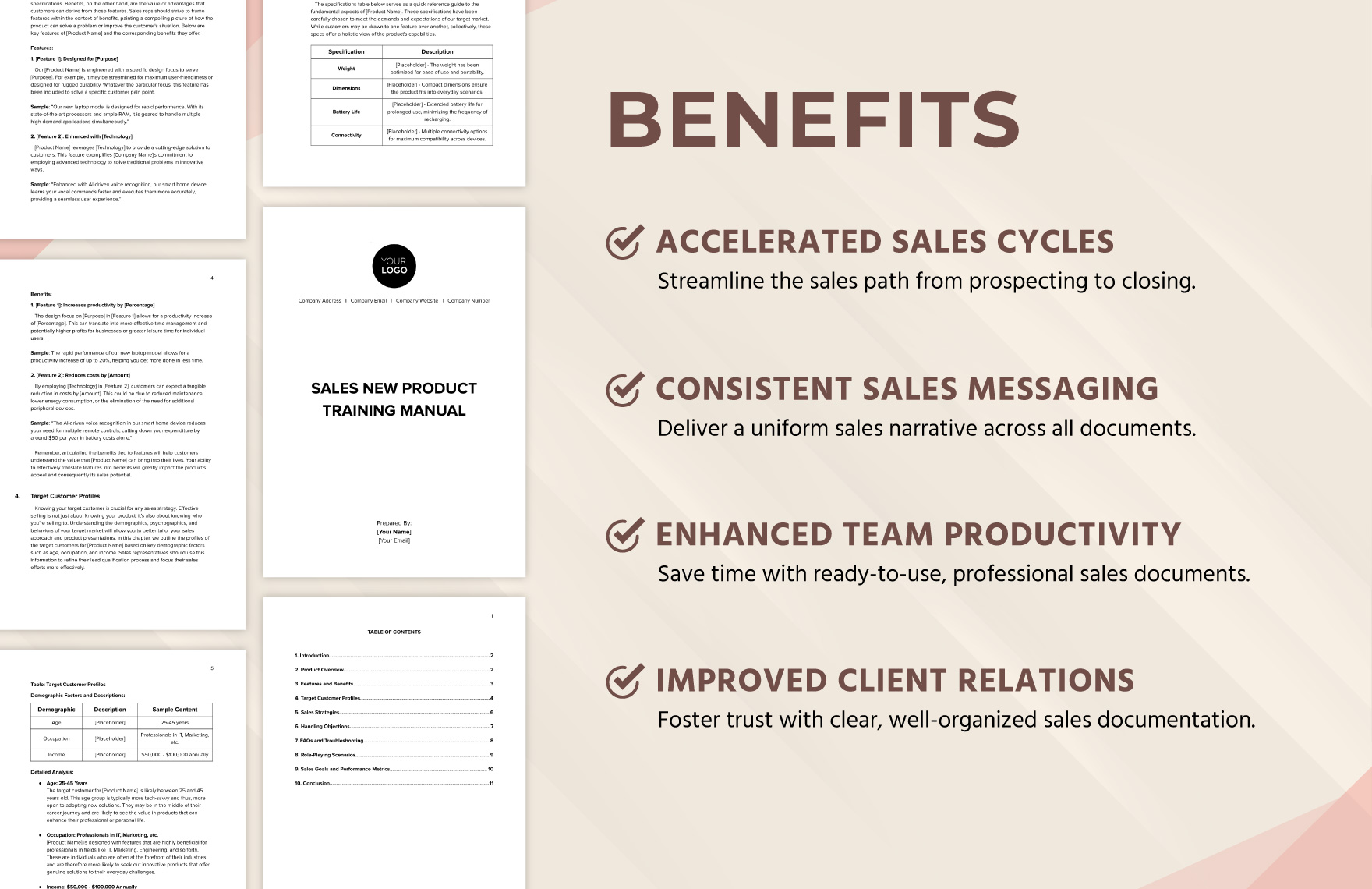 Sales New Product Training Manual Template