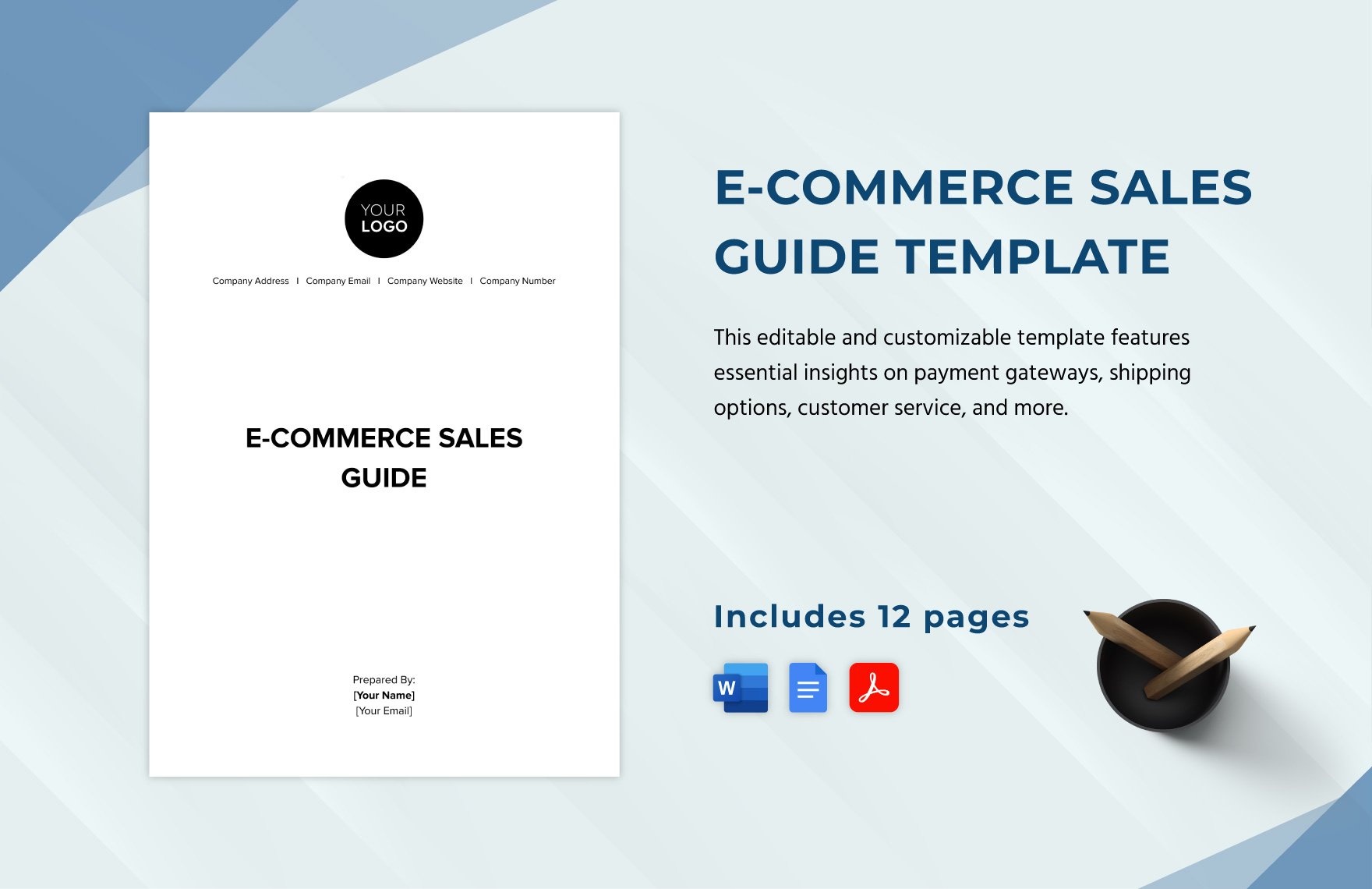 E-commerce Sales Guide Template in Word, Google Docs, PDF