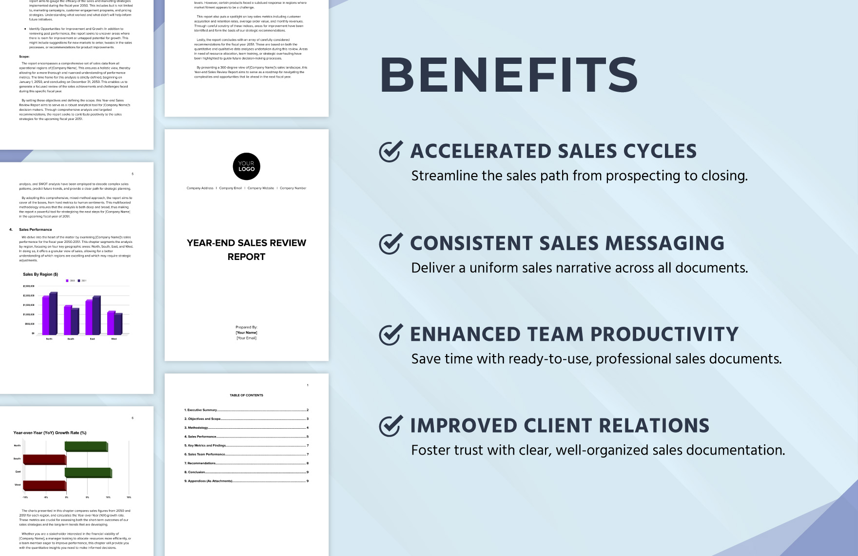 Year-end Sales Review Report Template