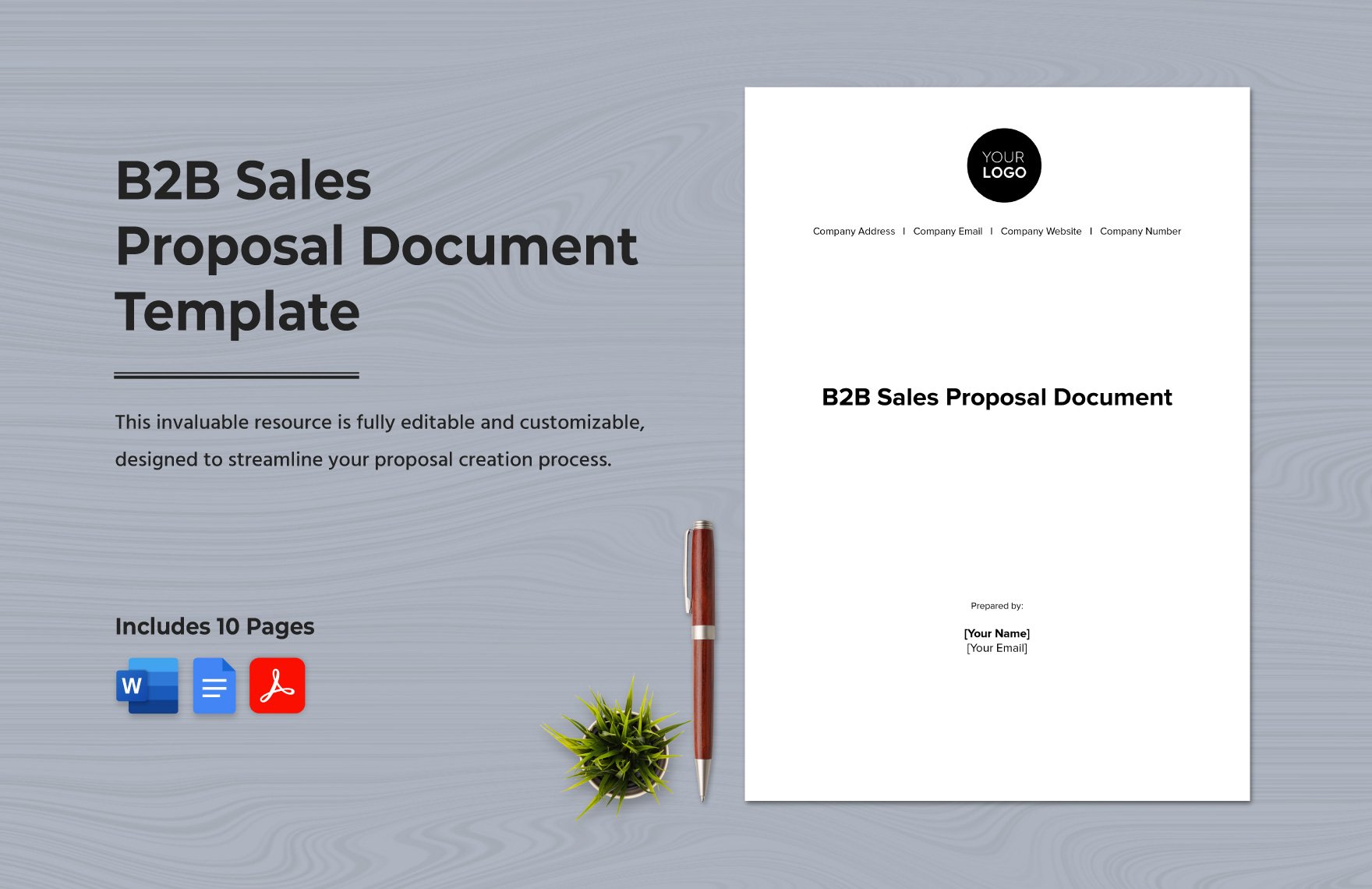 B2B Sales Proposal Document Template in Word, Google Docs, PDF