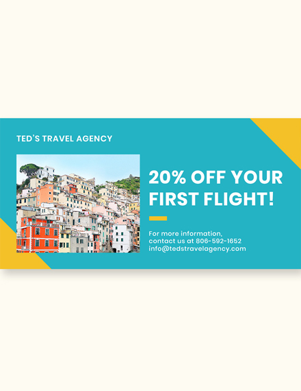 Free Holiday Travel Twitter Post Template to Edit Online