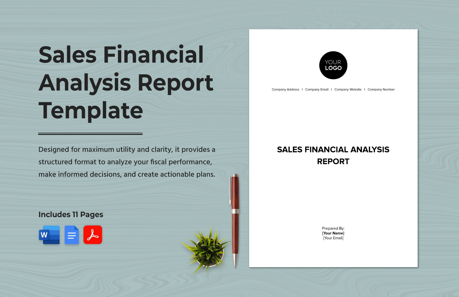 Sales Financial Analysis Report Template