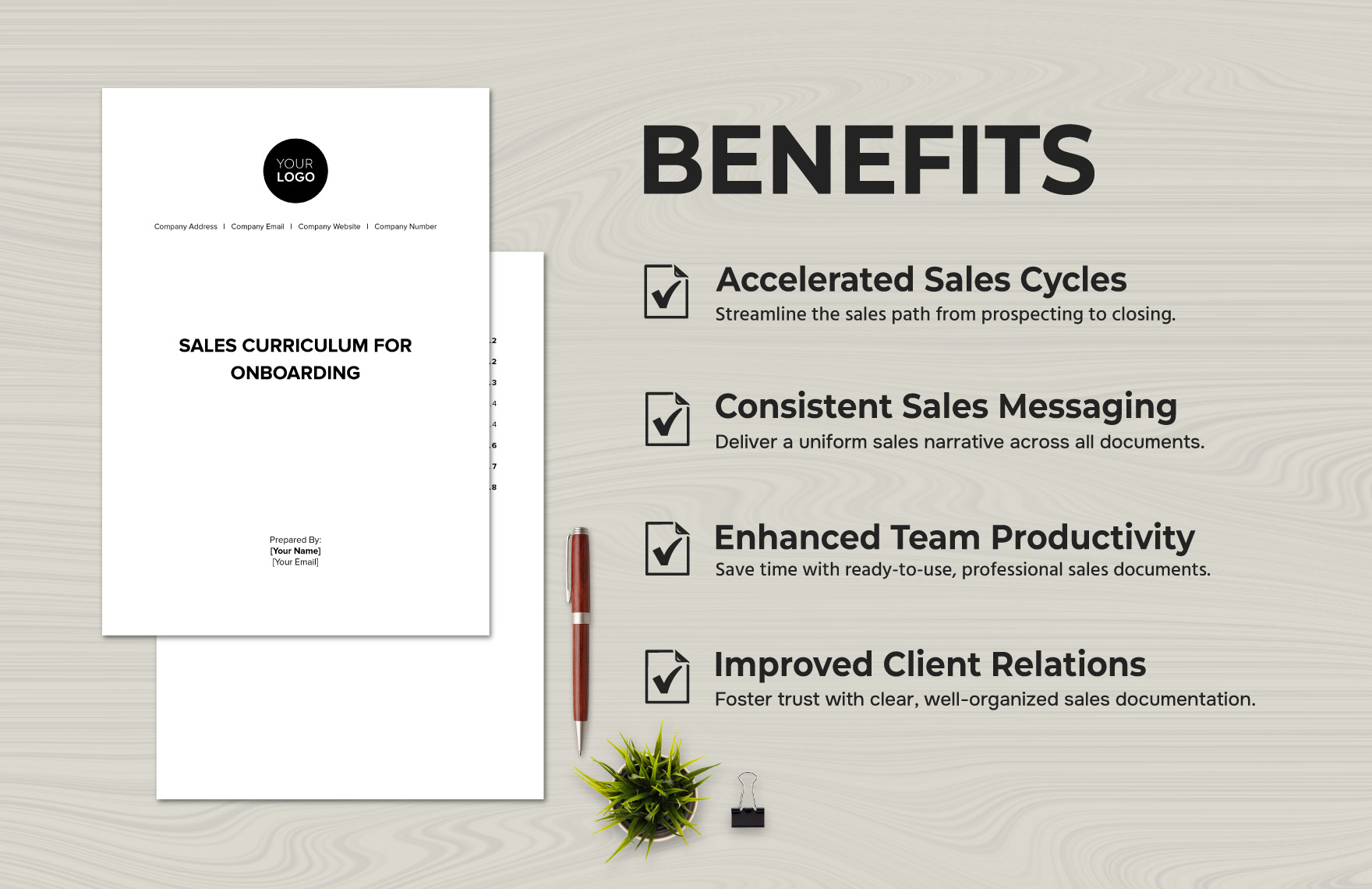 Sales Curriculum for Onboarding Template