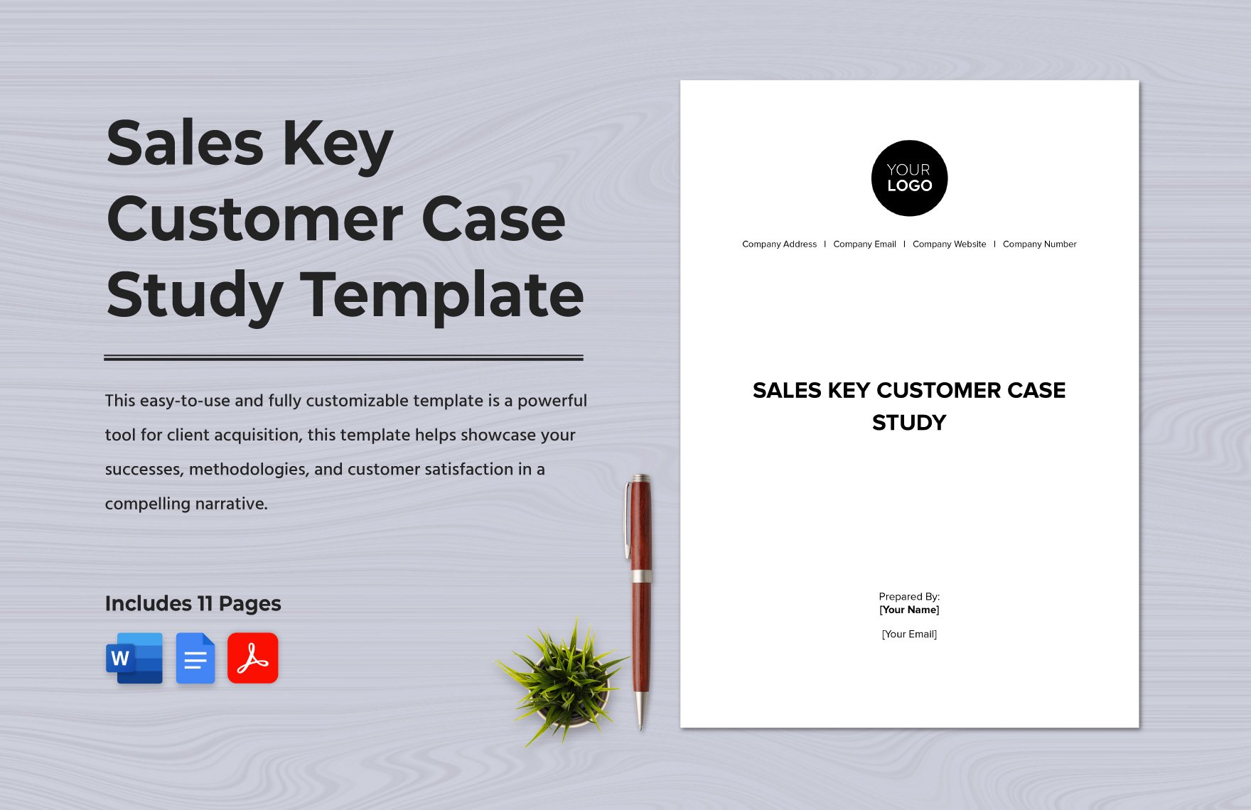 Sales Key Customer Case Study Template in Word, Google Docs, PDF