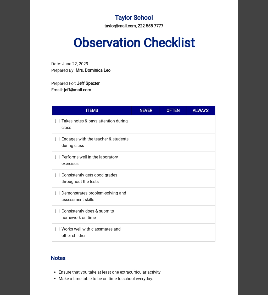 observation-checklist-template-google-docs-word-apple-pages-pdf