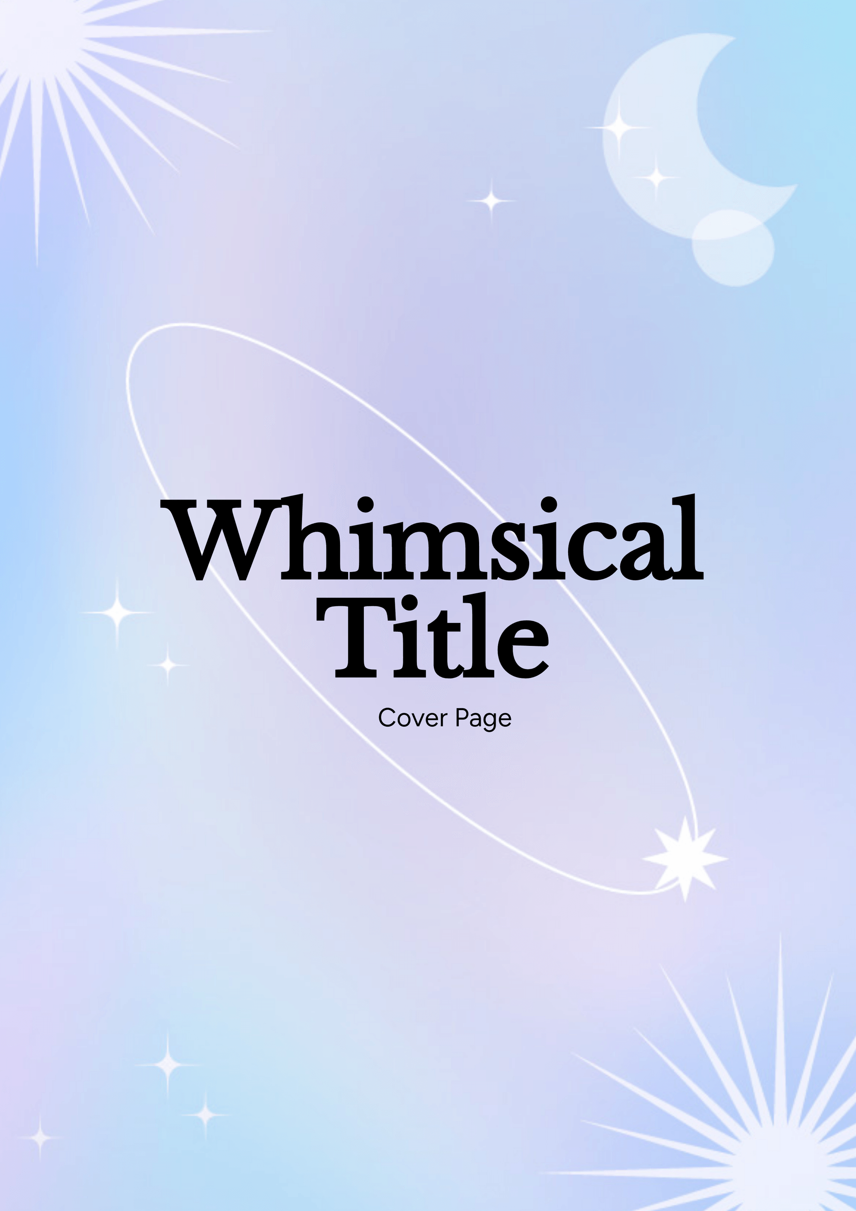 Whimsical Title Cover Page Template