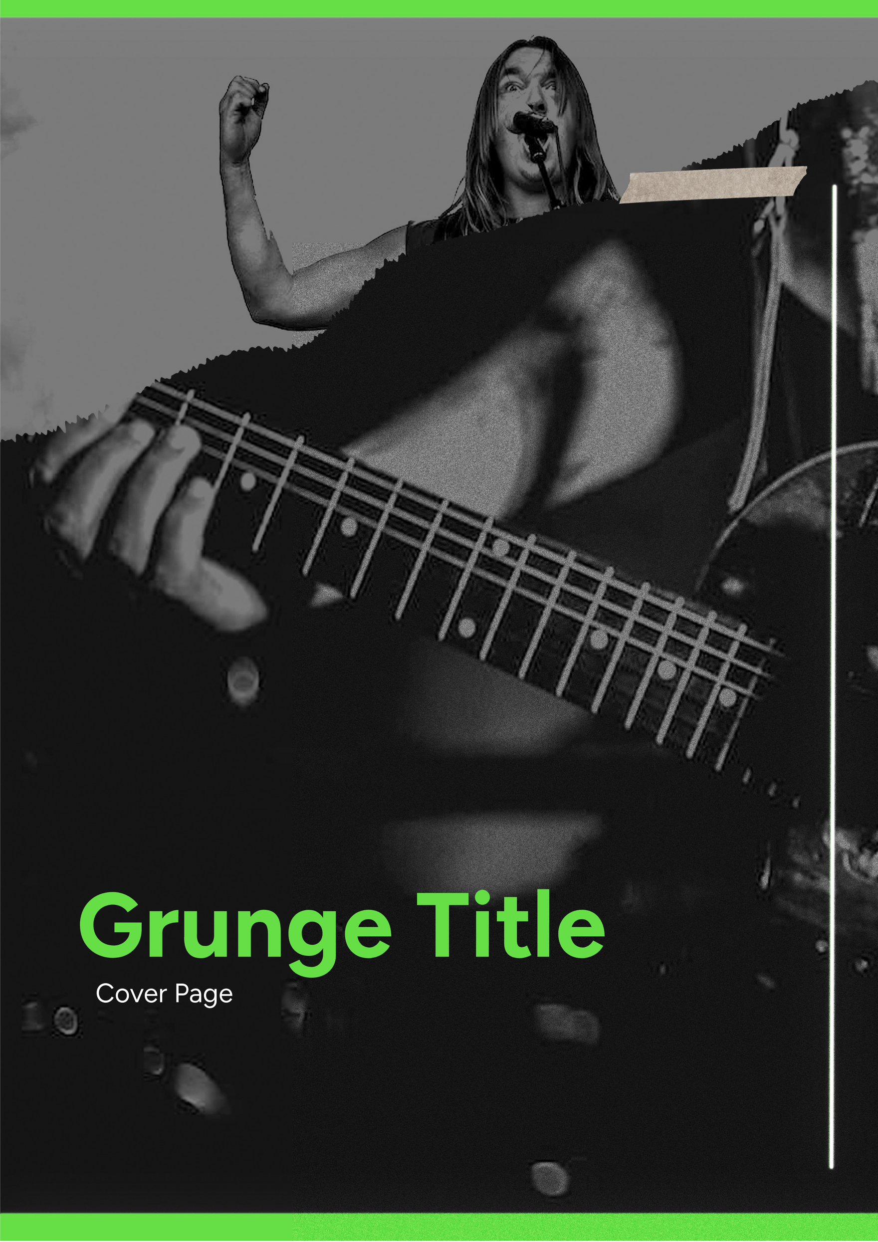 Grunge Title Cover Page Template