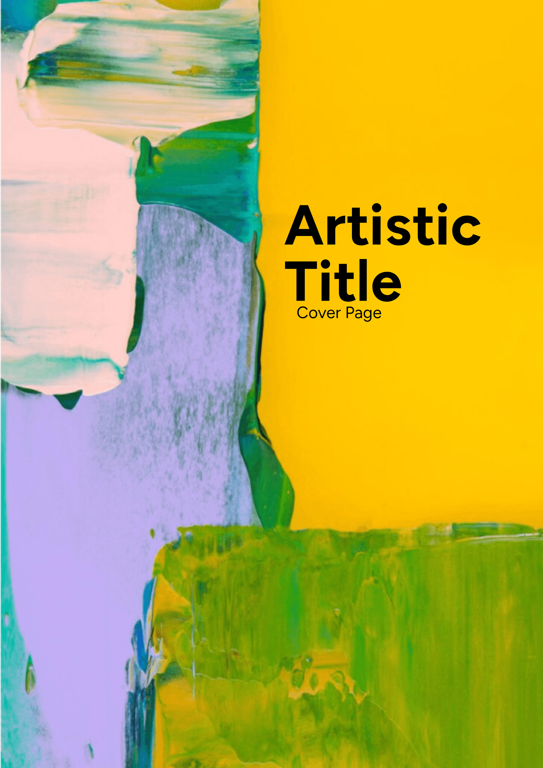 Free Artistic Title Cover Page Template