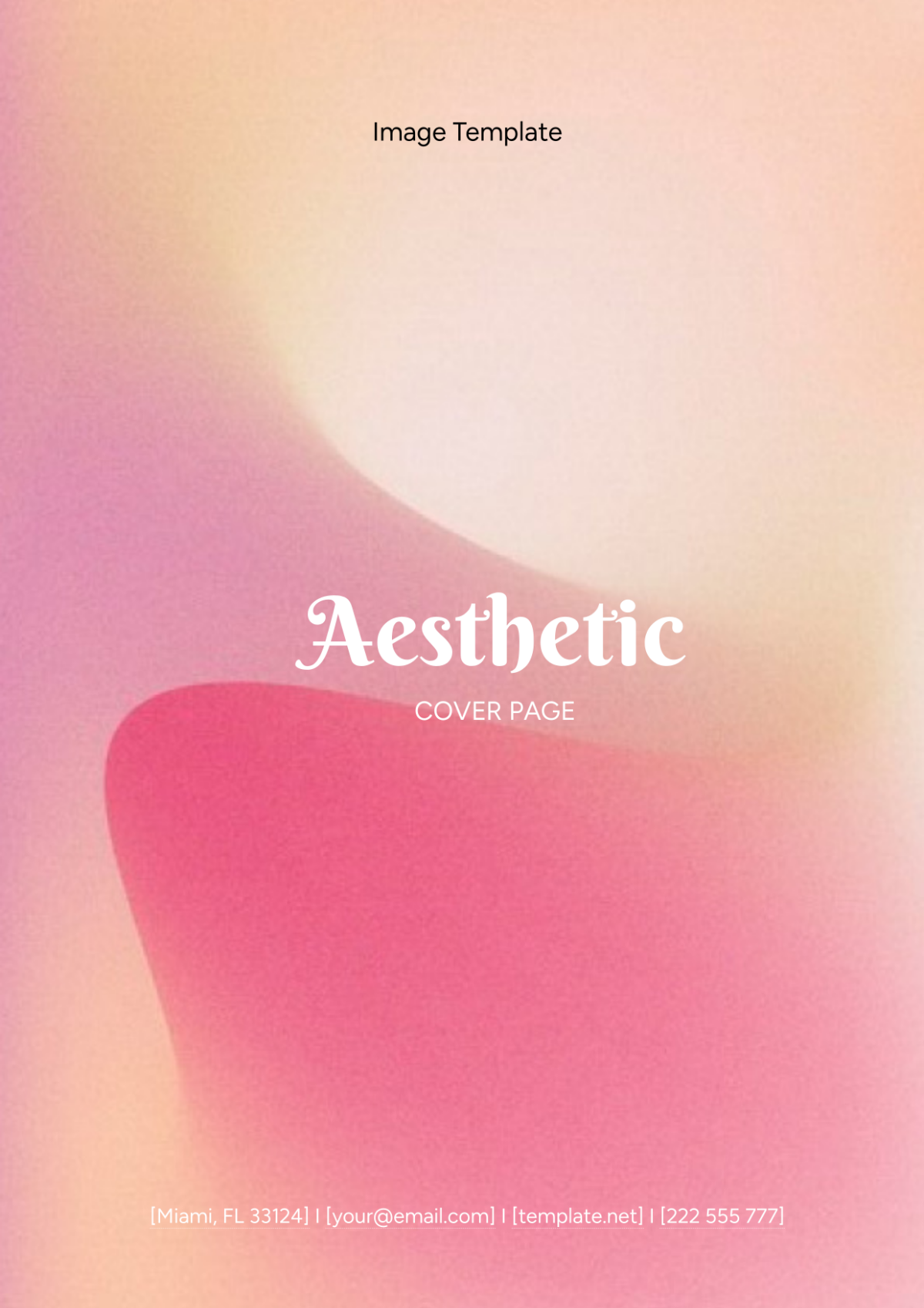 Aesthetic Cover Page Image Template