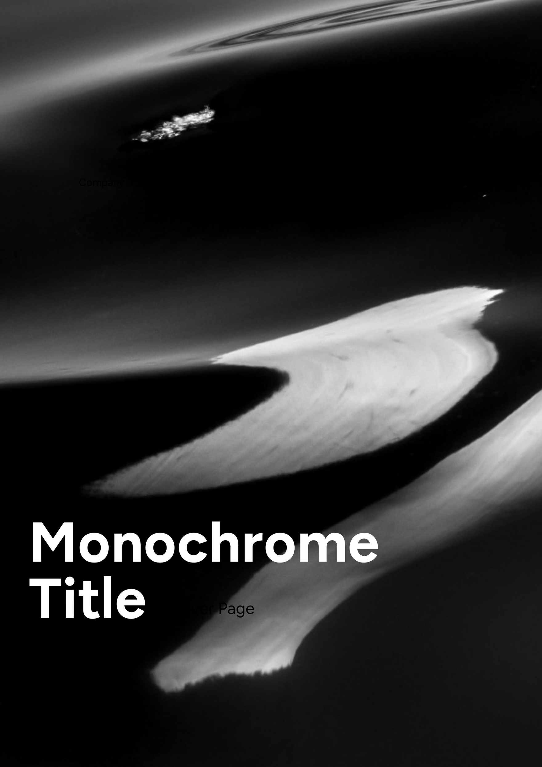 Monochrome Title Cover Page Template