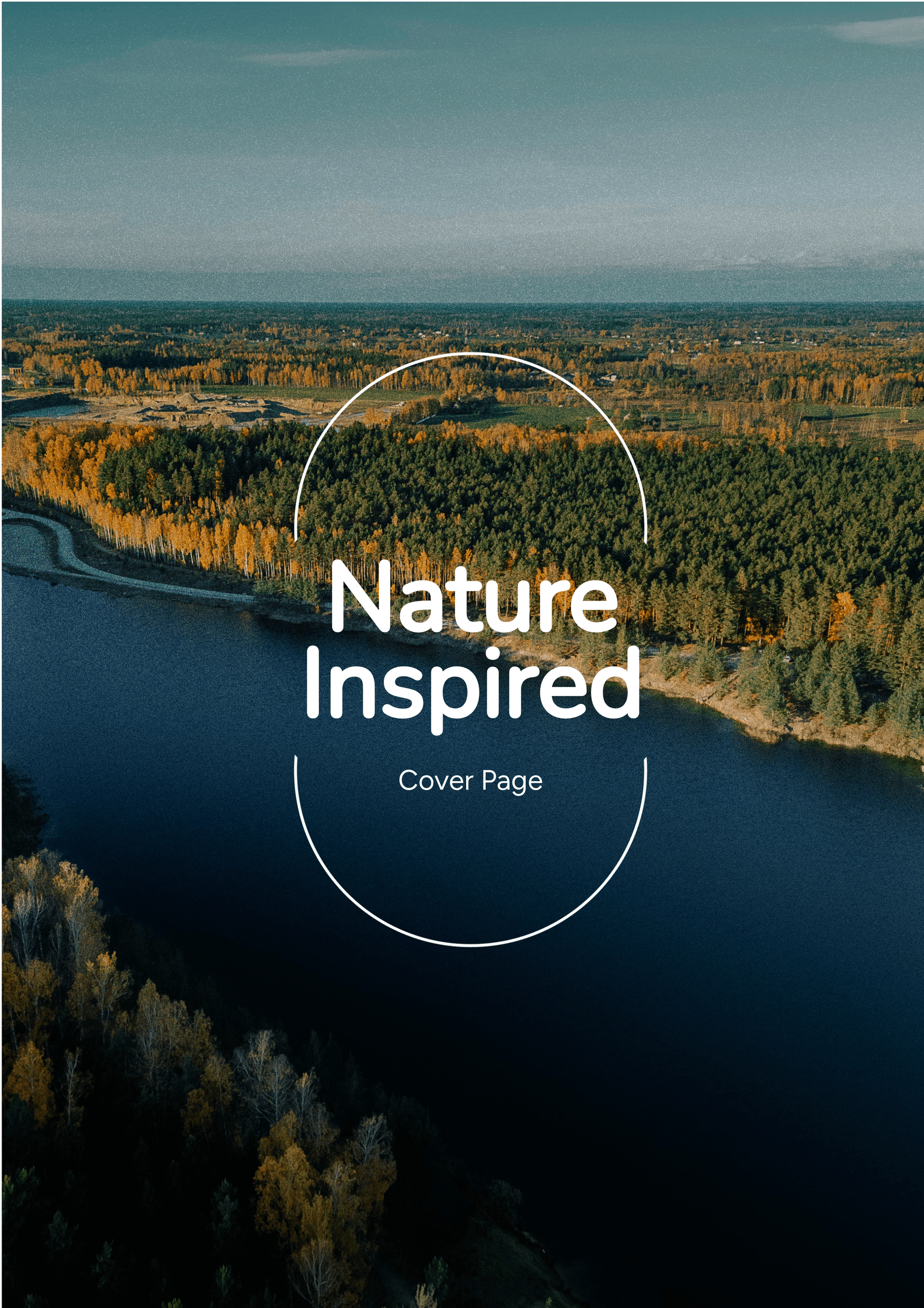 Nature-Inspired Title Cover Page Template