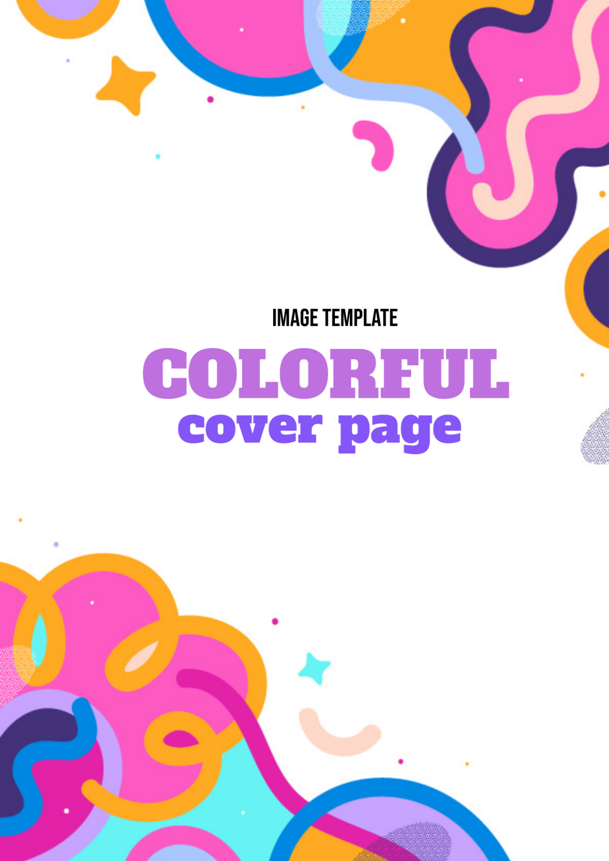 Free Colorful Cover Page Image Template