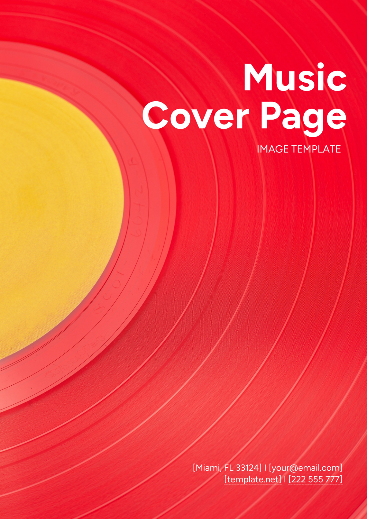 Music Cover Page Image Template