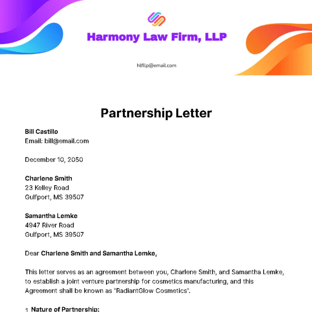 FREE Partnership Letter Templates Examples Edit Online Download