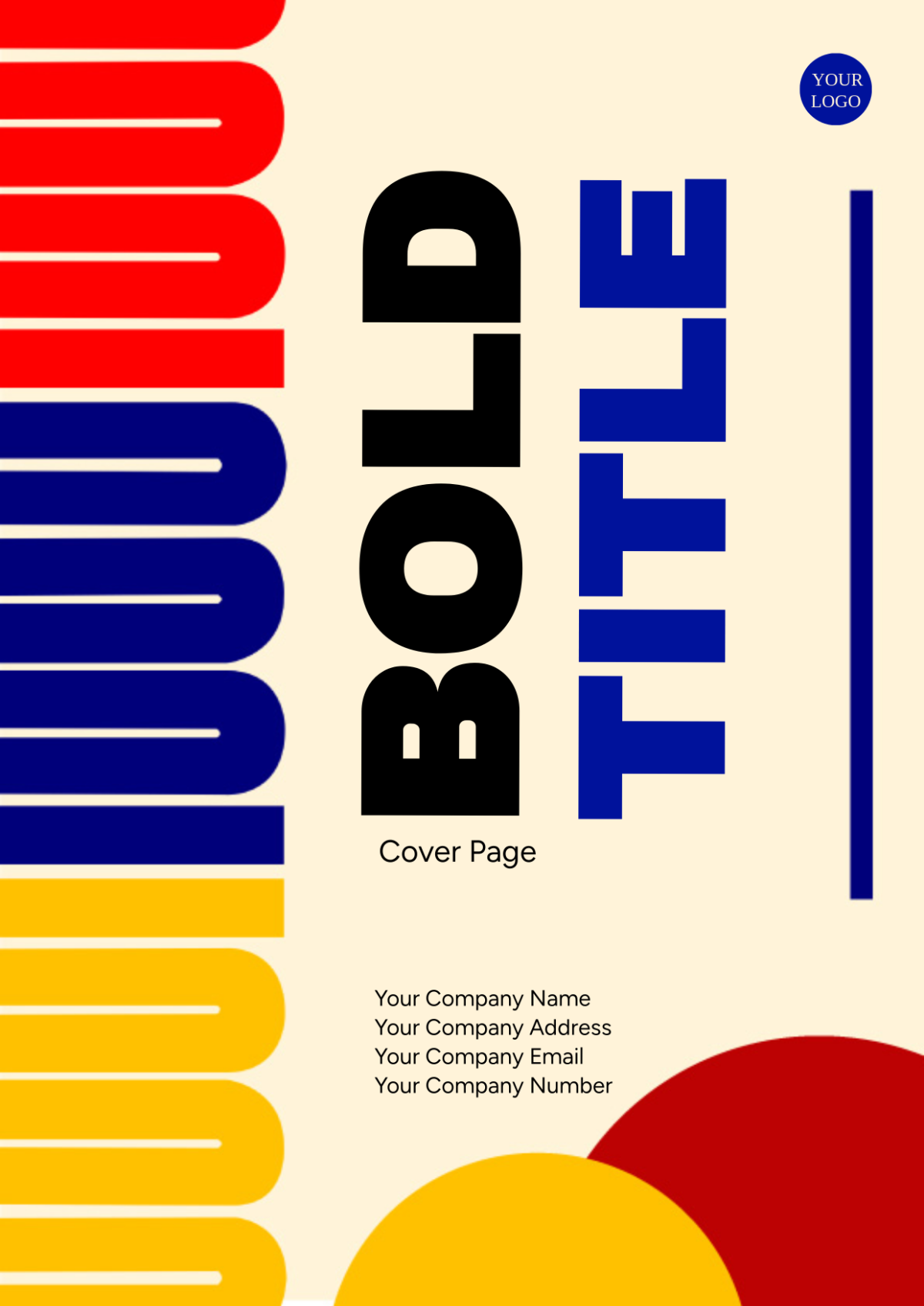 Bold Title Cover Page