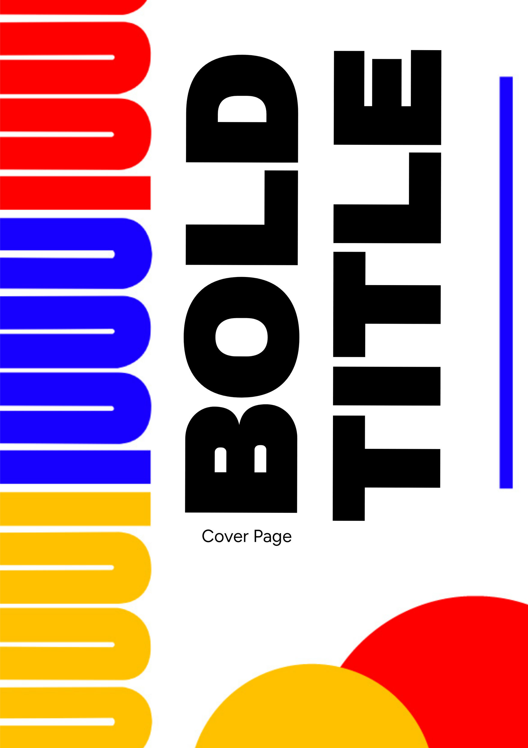 Bold Title Cover Page Template