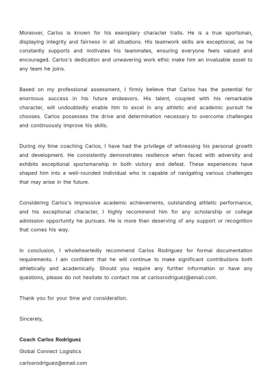 Free Coach Termination Letter Template to Edit Online